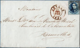 Belgium 1854, Fev 26, Full Letter From Anvers - Antwerpen - To Brussels 2311.1804 - 1849-1865 Médaillons (Autres)