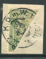 WARSAW CITY POST 1915 Surcharges With Small Numeral 6 Bisecte,d Used On Piece.  Michel 8 - Gebraucht