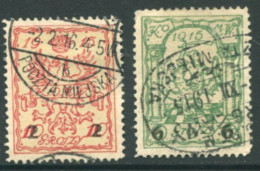 WARSAW CITY POST 1915 Surcharges With Small Numerals Used..  Michel 7-8 - Usati