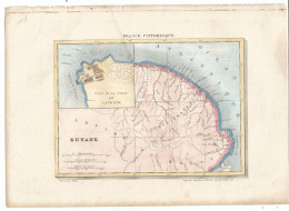 GUYANE CARTE GEOGRAPHIQUE COULEURS FRANCE PITTORESQUE - Andere & Zonder Classificatie