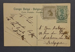 CONGO BELGE/ EP 15c / N° 97 / LES CHUTES DE TSHOPO / ÉSABETHVILLE _ MARCHIENNE-AU-PONT - Entiers Postaux