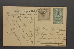 CONGO BELGE/ EP 15c / N° 110 / MINISTRE DES COLONIES  / ÉSABETHVILLE _ MARCHIENNE-AU-PONT - Stamped Stationery