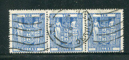 "NEUSEELAND" "Stamp Duty", 3er-Streifen Je Mit "10 Dollars" Gestempelt (2231) - Fiscal-postal