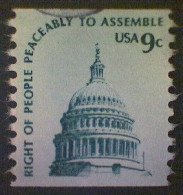 United States, Scott #1616, Used(o), 1975, Americana Series Coil:  Capitol Dome, 9¢, Slate On Greenish Paper - Gebruikt