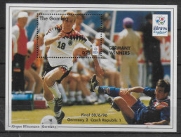 GAMBIE     BF  304  * *  SURCHARGE ( Cote 7.50e ) Euro 96  1996  Football  Soccer  Fussball  Klinsmann - Championnat D'Europe (UEFA)