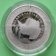 Belarus 1 Ruble 2022, Antarctic Research Station, KM#New, Prooflike - Wit-Rusland