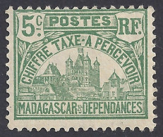 MADAGASCAR 1908-24 - Yvert T10* (L) - Tasse | - Strafport