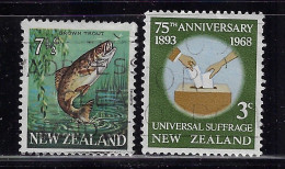 NEW ZEALAND 1967,1968 SCOTT #391,412  USED - Oblitérés