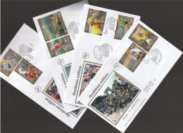 2013 " 100ème EDITION DU TOUR DE FRANCE " Sur 4 Enveloppes 1er Jour Sur Soie N°YT 4755 à 4762 Parf état FDC à Saisir !!! - Ciclismo