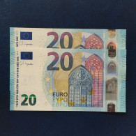 EURO GERMANY 20 R021A1 RP LAGARDE UNC, PAIR CORRELATIVE RADAR2 - 20 Euro