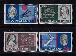 NEW ZEALAND 1969 CAPTAIN COOK SCOTT #431-434  MNH - Unused Stamps