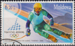 2006 Moldawien/ Moldova, ° Mi:MD 537, Yt:MD 462, Sg:MD 529,  Olympische Winterspiele ,Turin - Winter 2006: Turin