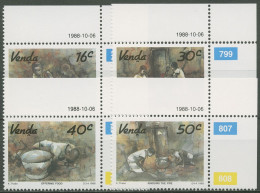 Venda 1988 Aqualerre Von Kenneth Thabo 179/82 Ecken Postfrisch - Venda