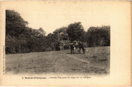 PC FRENCH GUINEA GUINÉE ENTRÉE D'UN PON DE SINGE SUR UN MARIGOT (a49764) - Guinée Française