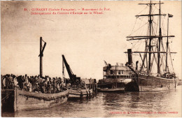 PC FRENCH GUINEA GUINÉE CONAKRY MOUVEMENT DU PORT COURRIER WHARF (a49771) - Guinée Française