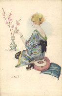 PC ARTIST SIGNED, MEUNIER, RISQUE, PARISIAN GIRLS, Vintage Postcard (b50652) - Meunier, S.
