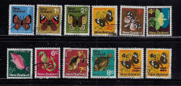 NEW ZEALAND 1970  SCOTT #438-446,448,480,480a  USED - Used Stamps