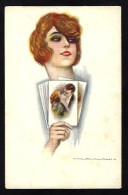 CPA NANNI Art Déco Femme Girl Woman Non Circulé Illustrateur Italien Italie Jeu De Cartes Playing Cards Cartes à Jouer - Playing Cards