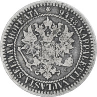 Finlande, Alexander II, Markka, 1866, Helsinki, TTB, Argent, KM:3.1 - Finlande