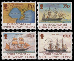 Süd-Georgien 1994 - Mi-Nr. 239-242 ** - MNH - Schiffe / Ships - Georgia Del Sud
