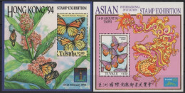Tuvalu 1993-1994 - Mi-Nr. Block 46 & 49 ** - MNH - Schmetterlinge / Butterfly - Tuvalu
