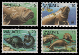 Vanuatu 1988 - Mi-Nr. 782-785 ** - MNH - Seekuh / Dugong - WWF - Vanuatu (1980-...)