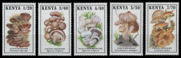 Kenia 1989 - Mi-Nr. 486-490 ** - MNH - Pilze / Mushroom - Kenya (1963-...)
