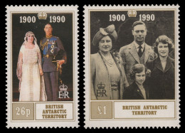 BAT / Brit. Antarktis 1990 - Mi-Nr. 171-172 ** - MNH - 90. Geburtstag Queen Mum - Unused Stamps