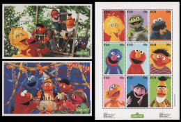 Fidschi 2000 - Mi-Nr. 916-924 & Block 34-35 ** - MNH - Sesame Street - Fidji (1970-...)