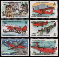 BAT / Brit. Antarktis 1994 - Mi-Nr. 225-230 ** - MNH - Flugzeuge / Airplanes - Nuevos