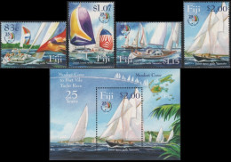 Fidschi 2004 - Mi-Nr. 1080-1083 & Block 46 ** - MNH - Segelboote / Sailboats - Fidji (1970-...)