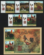 Neuseeland 2005 - Mi-Nr. 2228-2232 & Block 177 ** - MNH - Bauernhoftiere - Unused Stamps