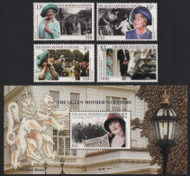 Fidschi 1999 - Mi-Nr. 889-892 & Block 32 ** - MNH - Queen Mum - Fidji (1970-...)