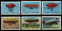 São Tomé & Príncipe 1979 - Mi-Nr. 626-631 B ** - MNH - Ungez. / Imp - Ballons - Sao Tome Et Principe