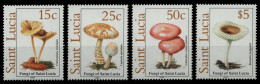St. Lucia 1989 - Mi-Nr. 948-951 ** - MNH - Pilze / Mushrooms - St.Lucie (1979-...)