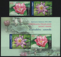 Australien 2002 - Mi-Nr. 2150-2151 & Block 46 ** - MNH - Blumen / Flowers - Mint Stamps