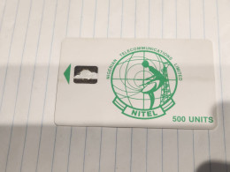 NIGERIA-(NG-NIT-0023)Green Logo 500(CM: SC6)(3)(500units)(Folding Means-damage To The Chi )-used Card+1card Prepiad Free - Nigeria