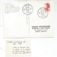 GREVE INSULAIRE DE 1989 ILE ROUSSE CORSE SUR CARTE - Sellos