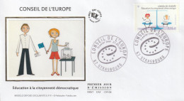 2013 " CONSEIL DE L'EUROPE " Sur Enveloppe 1er Jour Sur Soie N° YT SERV 156 Parfait état FDC à Saisir !!! - European Community