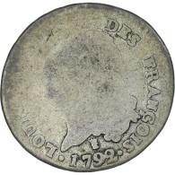 France, Louis XVI, 15 Sols François, 1792 / AN 4, Bayonne, B+, Argent - Other & Unclassified