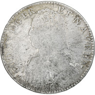 France, Louis XV, 1/2 Ecu Aux Branches D'olivier, 173[?], Rouen, B+, Argent - 1715-1774 Luis XV El Bien Amado