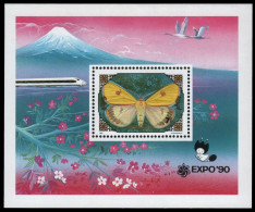 Mongolei 1991 - Mi-Nr. Block 165 ** - MNH - Schmetterlinge / Butterfly - Mongolie