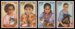 Fidschi 2001 - Mi-Nr. 966-969 ** - MNH - Haustiere / Pets - Fidji (1970-...)