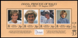 BIOT 1998 - Mi-Nr. Block 10 ** - MNH - Tod Von Prinzessin Diana - Territoire Britannique De L'Océan Indien