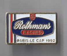 PIN'S    THEME  SPORT   RALLYE  PARIS LE CAP 1992  SPONSOR ROTHMANS - Rallye