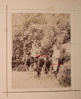 Photo 1893 Louis Graven Hugues Recoura Vélo Bicyclette Gringalet Porte De Savoie Tirage Albuminé Albumen Print Vintage - Old (before 1900)