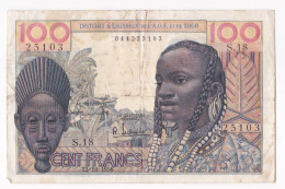 Institut D'émission De L'A.O.F Et Du TOGO . 100 Francs 23 – 10 – 1956, Alphabet S.18 ,n° 25103 - Togo