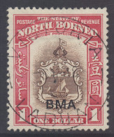 North Borneo Scott 220 - SG332, 1945 BMA Overprint $1 Used - Noord Borneo (...-1963)