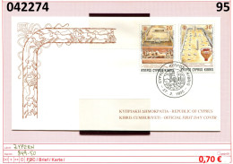 Zypern 1995 - Cyprus 1995 - Chypre 1995 - Michel 849-850 Auf FDC / Sur FDC - Briefe U. Dokumente