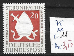 ALLEMAGNE FEDERALE 75 ** Côte 11 € - Ungebraucht